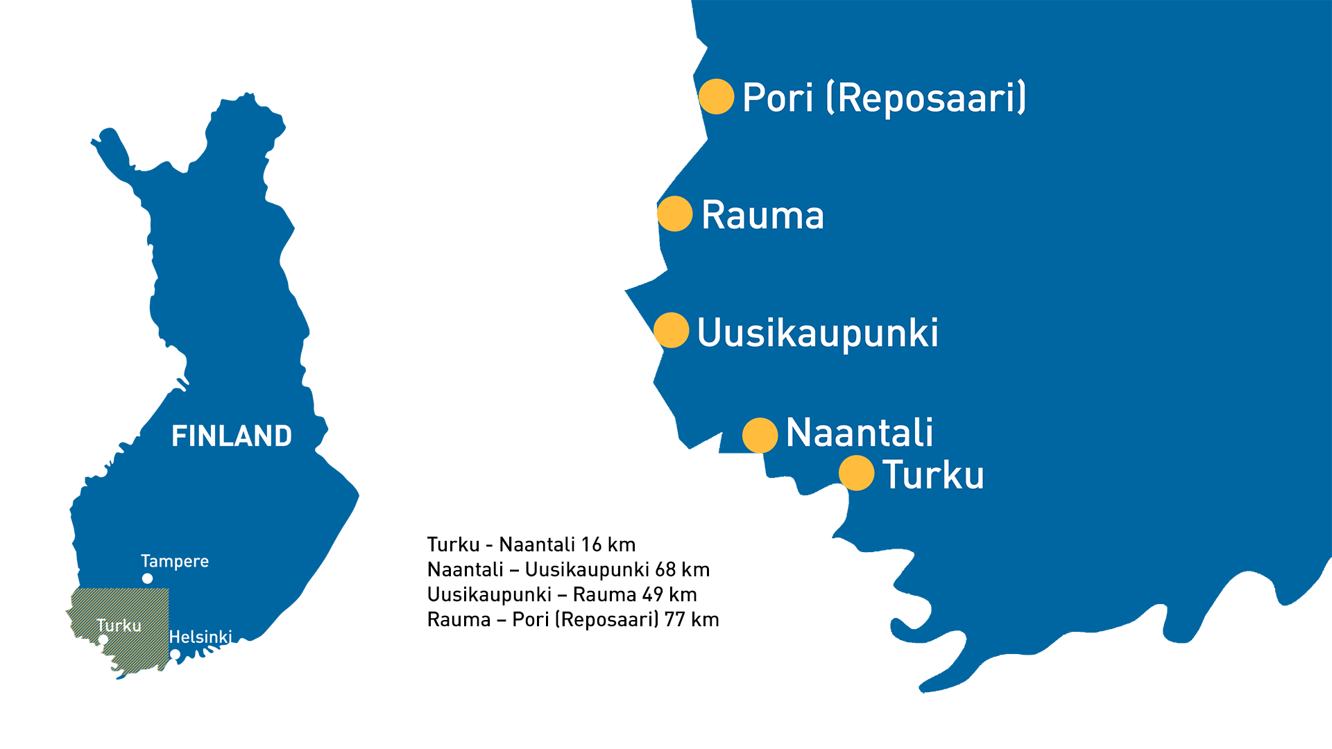 kartta turku välimatkat Welcome to old wooden towns  Turku, Naantali, Uusikaupunki, Rauma 